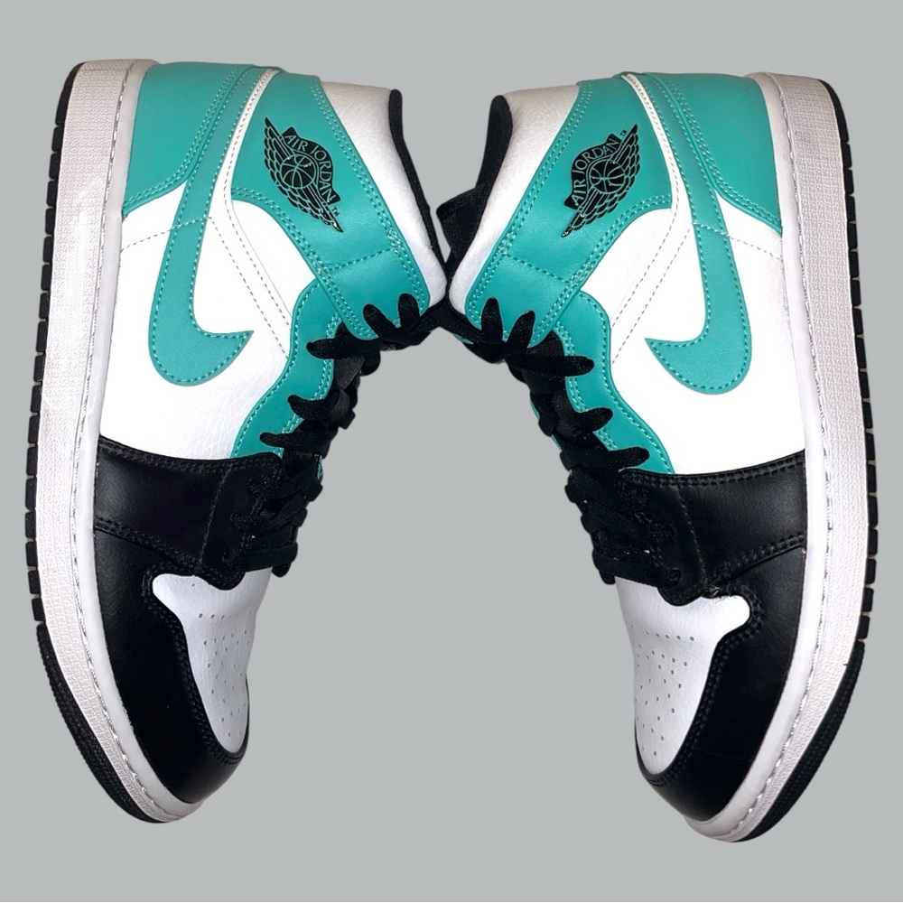 Nike Air Jordan 1 Mid Tropical Twist Teal Black High-Top 10.5 Sneakers554724-132 - Picture 5 of 8